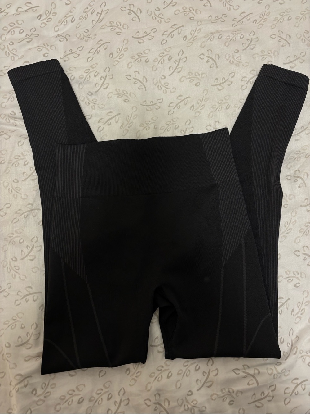 SHEIN Black High-Waist Ribbed Seamless Leggings